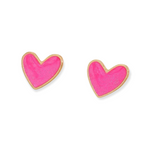 Pink Heart Stud Earrings